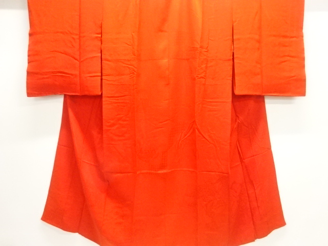 アンティーク　紋錦紗投扇興模様織出し長襦袢